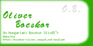 oliver bocskor business card